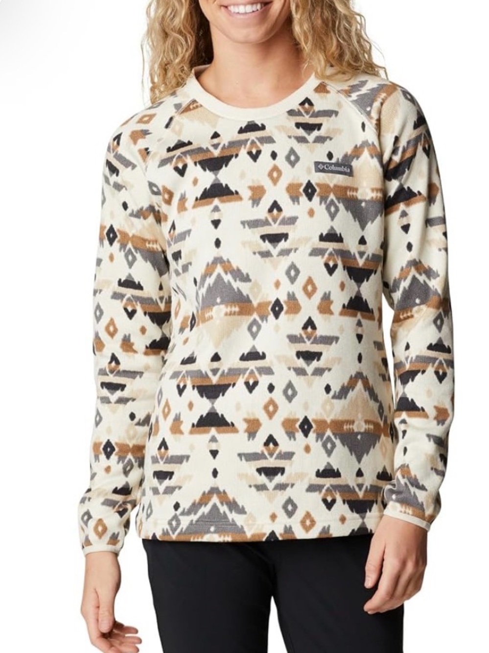 Columbia outdoor fleece /
Sweater/ pullover geometric Print/ woman’s XL